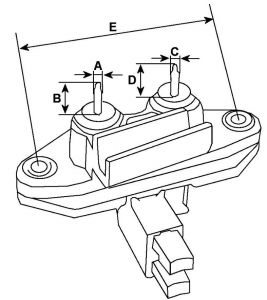 Régulateur compatible pour alternateur BOSCH 134342 - vue 3