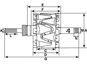 Rotor d'alternateur Bosch pour AUTOSTARTER POLAND AR0077BOSCH - vue 2