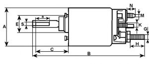Solénoide compatible pour démarreur BOSCH 0001367061 - vue 3