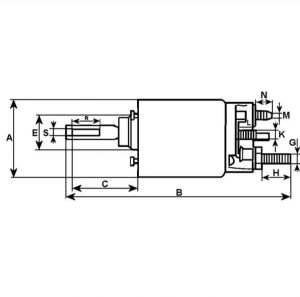 Solénoide compatible pour démarreur LUCAS 76798 - vue 5