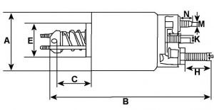 Solénoide compatible pour démarreur ZM 1406 - vue 3
