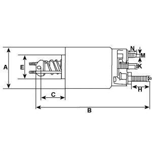 Solénoide compatible pour démarreur BOSCH 2339402174 - vue 3