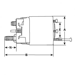 Solénoide compatible pour démarreur MITSUBISHI M0T93582 - vue 3