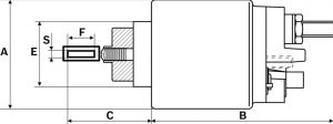 Solénoide compatible pour démarreur BOSCH 0001107477 - vue 3