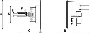 Solénoide compatible pour démarreur BOSCH 2339305196 - vue 3