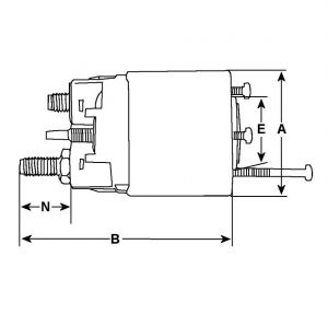Solénoide compatible pour démarreur REMY (DELCO) 10515814 - vue 3