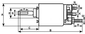 Solénoide compatible pour démarreur ZM 406 - vue 3