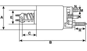 Solénoide compatible pour démarreur AUTOSTARTER POLAND SS5021 - vue 2