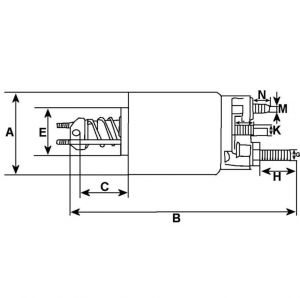 Solénoide compatible pour démarreur VALEO CEY113 - vue 8