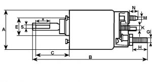 Solénoide compatible pour démarreur BOSCH 0001312100 - vue 3
