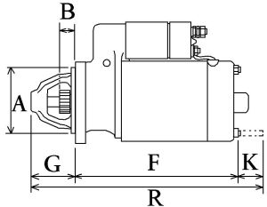 Démarreur compatible pour ISKRA AZF4310 - SCHEMA KUR257170
