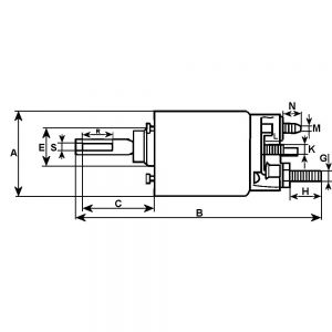 Solénoide compatible pour démarreur VALEO 330549 - vue 3