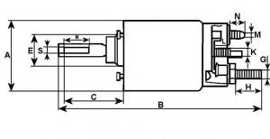 Solénoide compatible pour démarreur VALEO M000A0301 - vue 3