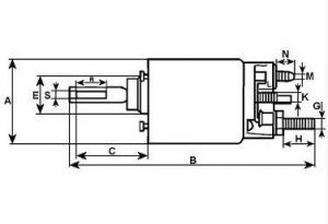 Solénoide Bosch pour démarreur BOSCH 2339305051 - Schéma