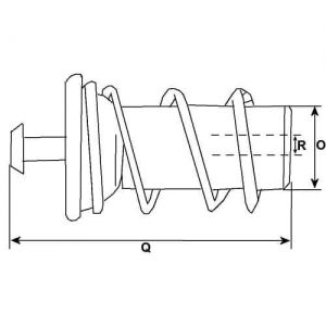 Solénoide compatible pour démarreur VOLKSWAGEN 02M911023R - Côtes et dimensions