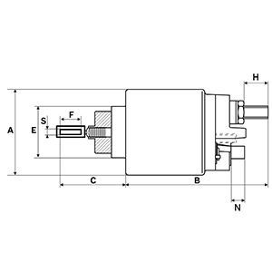 Solénoide compatible pour démarreur BOSCH 2339305258