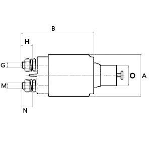 Solénoide compatible pour démarreur MITSUBISHI 235100 - schéma solénoïde cao235100