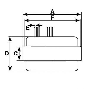 Stator d'alternateur compatible pour ISKRA AAK3339 - Côtes et dimensions stator pour alternateur