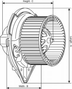 Ventilateur de chauffage de cabine compatible pour HC-CARGO F032261323 - Ventilateur de chauffage de cabine HC CARGO 261323