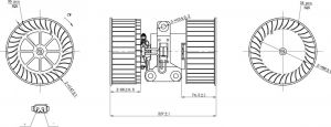 Ventilateur de chauffage de cabine compatible pour HC-CARGO F032261315 - vue 3