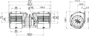Ventilateur de chauffage compatible pour SPAL 005A4502 - vue 2
