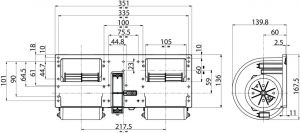 Ventilateur de chauffage compatible pour HC-CARGO F032160556 - vue 2