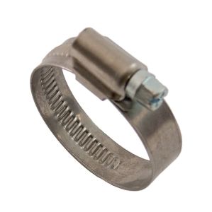 Collier import à vis bande pleine 12,2mm réglable de 150-170mm (Acier W2)