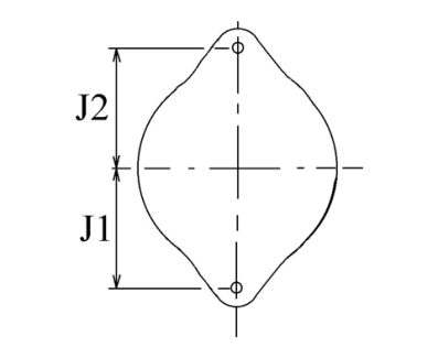 Côtes et dimensions de l'alternateur