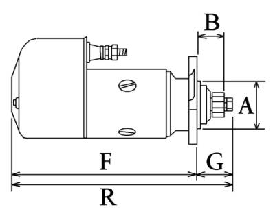 Côtes et dimensions du démarreur