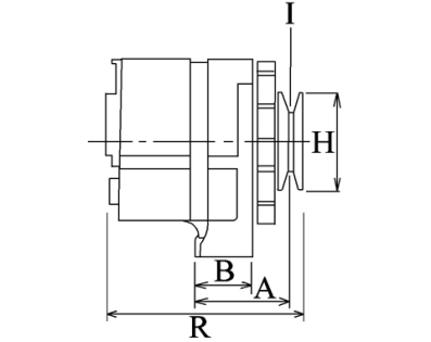 Côtes et dimensions de l'alternateur