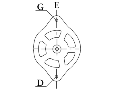 Côtes et dimensions de l'alternateur