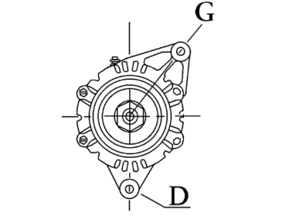 Côtes et dimensions de l'alternateur