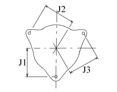 Côtes et dimensions de l'alternateur