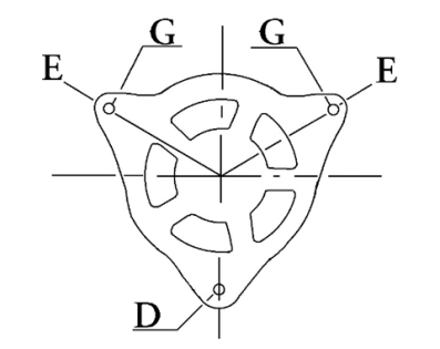 Côtes et dimensions de l'alternateur