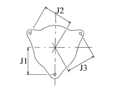 Côtes et dimensions de l'alternateur