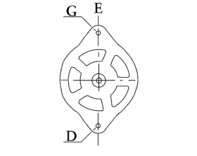 Côtes et dimensions de l'alternateur
