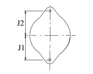 Côtes et dimensions de l'alternateur