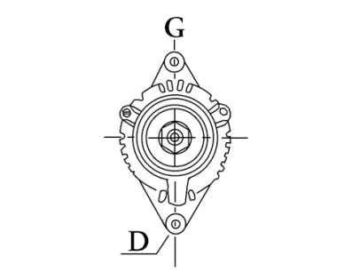 Côtes et dimensions de l'alternateur