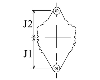 Côtes et dimensions de l'alternateur