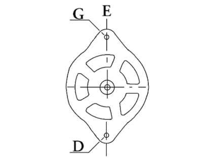 Côtes et dimensions de l'alternateur