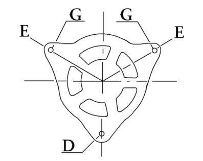 Côtes et dimensions de l'alternateur