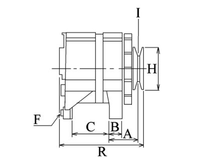 Côtes et dimensions de l'alternateur