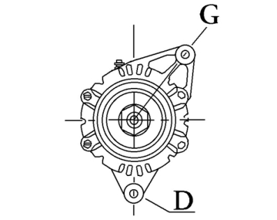 Côtes et dimensions de l'alternateur