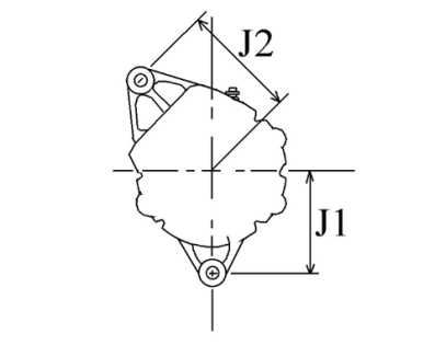 Côtes et dimensions de l'alternateur