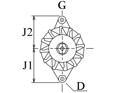Côtes et dimensions de l'alternateur
