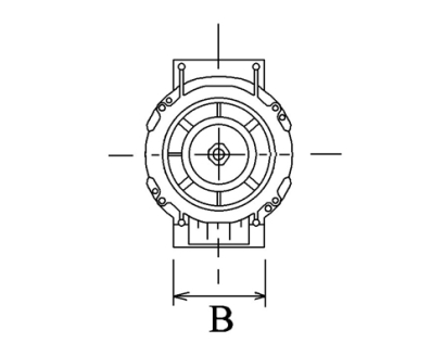 Côtes et dimensions de l'alternateur