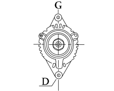 Côtes et dimensions de l'alternateur