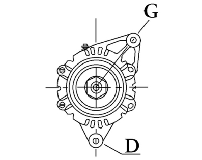 Côtes et dimensions de l'alternateur