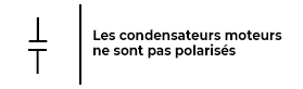 Les condensateurs ne sont pas polorisés