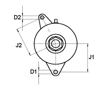 Côtes et dimensions de la dynamo-demarreur 113143